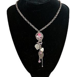 Julie Rose and Hearts Dangle Choker Necklace